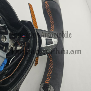 Derniers produits : Volant de voiture en fibre de carbone et cuir avec LED pour BMW Série 3, Série 5, F10, F20, F30, F90, F01, F02 - Product Image 4