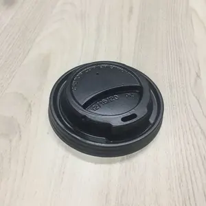 8 औंस कागज कॉफी कप के लिए डिस्पोजेबल प्लास्टिक ढक्कन कवर