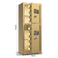 Caja fuerte grande con doble puerta, caja fuerte de acero para el dinero, para casa, hotel, oficina, huella dactilar, caja fuerte grande de 2 puertas para dinero