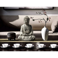Offre Spéciale haute qualité résine créative méditation méditer chance bouddhiste Gautama bouddha Statues pour la décoration intérieure