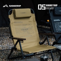 Chaise pliante d'extérieur portable, chaise inclinable de camping, réglable sur 6 positions, en alliage d'aluminium, extra large, mobilier d'extérieur