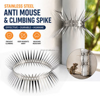 Anneau anti-nuisibles en acier inoxydable à pointes pour la protection des gouttières et des descentes d'eau, répulsif humain pour souris, durable