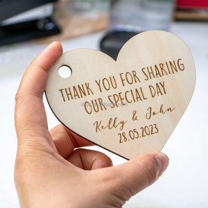 Nhà Máy Bán Hình Trái Tim Basswood Ván Ép Thẻ Valentine Của Ngày Quà Tặng Bằng Gỗ Thẻ Mặt Dây Chuyền Tự Làm Bằng Gỗ Hình Trái Tim Thủ Công Mỹ Nghệ - Product Image 2