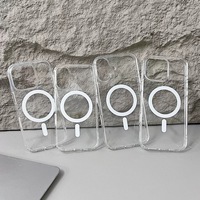 Coque magnétique pour iPhone 16 Pro, coque de téléphone antichoc en acrylique, coque arrière, accessoires de téléphone en gros