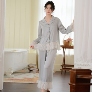 Nueva Pijama de Satén de Manga Larga para Mujer, Primavera y Otoño, Sexy y Lujosa - Product Image 5