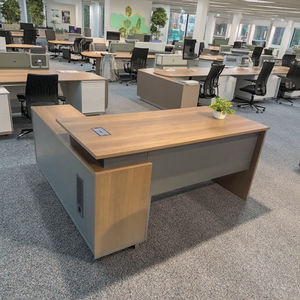 Escritorio de oficina ejecutivo moderno de lujo, muebles de madera de alta calidad con diseño extensible duradero para oficina en casa - Product Image 1