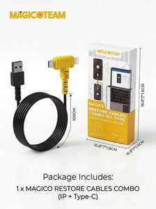 Cable Adaptador Magico DCSD <span class=keywords><strong>Alex</strong></span> Engineering para iPhone Tipo-C Combo Lighting, Entrada Automática en Modo de Restauración, Plástico, para Teléfono Móvil - Product Image 3