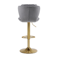 Chaise de bar moderne pivotante pour petit-déjeuner, réglable en hauteur, base chromée, personnalisable, en métal et tissu, stable, pour usage commercial, domestique ou hôtelier