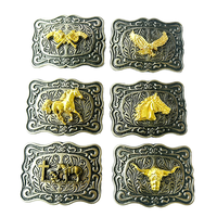 Ceinture JULUN tendance style western avec boucle en alliage de zinc lisse à motif alphabet anglais – Meilleure vente