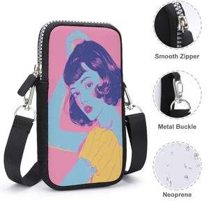 Lady Fashionable Custom Printed Crossbody <span class=keywords><strong>Smartphone</strong></span> Bag avec Sangle Réglable Waterproof Portable Zipper Women's Messenger Bag - Product Image 4