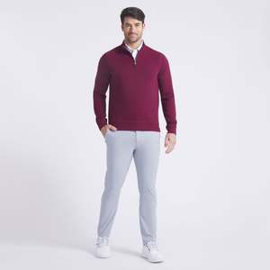 Custom Spandex Poliéster Hombres Ligero Ruby Shimmer 1/4 Zip Pullover Golf <span class=keywords><strong>Athletic</strong></span> Quarter Zip <span class=keywords><strong>Sudadera</strong></span> - Product Image 4