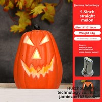 Lanterne citrouille en plastique style américain pour Halloween, grande décoration lumineuse de centre de table, accessoire tendance pour centres commerciaux et extérieurs