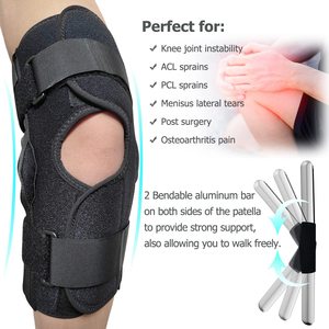 Penyangga Lutut Berengsel HKJD dengan Tali yang Dapat Disesuaikan, Imobilisasi Patela Kelas Medis, Perlindungan Komprehensif untuk Arthritis dan Meniskus - Product Image 2