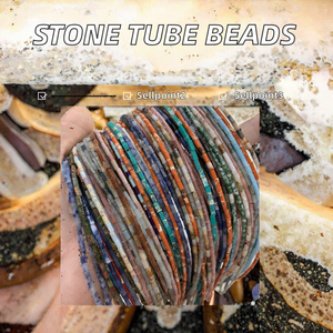 Cuentas Espaciadoras Tubulares de Piedra Natural Huirui HRC10-3-2 de 4mm al por Mayor, Cuentas de Tubo, Cuentas de Piedra Cilíndricas para la Fabricación de Joyería - Product Image 2