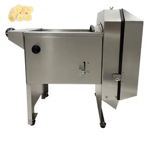 Full Automatic banana slicer machine plantain chips slicer commercial cucamber cutter machine plantain long chips machine