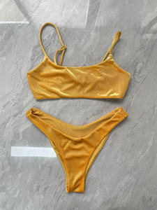 2025 conjunto de traje de <span class=keywords><strong>baño</strong></span> de lujo para mujer logotipo personalizado Sexy 3 piezas Fitness Micro Mini Bikini <span class=keywords><strong>camiseta</strong></span> de bebé traje de <span class=keywords><strong>baño</strong></span> de fruta sólida - Product Image 6