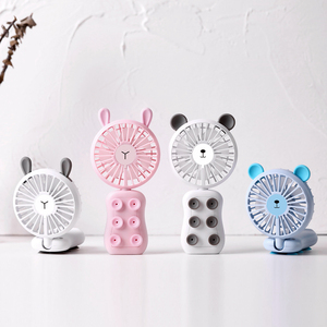 Imycoo พัดลมพกพาสำหรับเดินทาง, พัดลมมือถือขนาดเล็กชาร์จได้พร้อมไฟกลางคืนมินิหมีและกระต่าย - Product Image 5