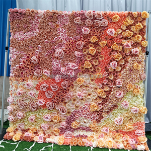 MILE Sfondo Floreale Artificiale Realistico in Seta per Matrimoni <span class=keywords><strong>e</strong></span> Festa della Mamma, <span class=keywords><strong>Rosa</strong></span> <span class=keywords><strong>e</strong></span> Blu 2,4M*2,4M - Product Image 4