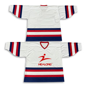 Jersey de hockey personalizado al por mayor con logotipo de equipo, OEM estilo uniforme para ropa deportiva, impresión por sublimación, diseño gráfico - Product Image 3