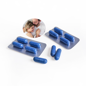 Blue Capsules for Men Energy Management Herbal <b>Supplement</b> OEM Private Label Custom Dosage Form - Product Image 1
