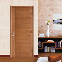 Porte intérieure en bois massif couleur noyer, porte de chambre à coucher, finition imperméable, moderne, pour appartement, maison, bureau