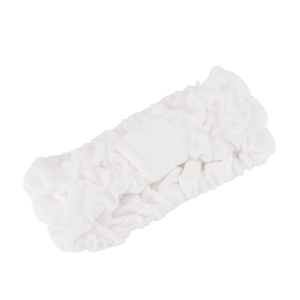 Fascia per capelli pieghettata uso quotidiano per ragazze da donna con motivo floreale morbido alla moda Logo personalizzato per la decorazione dello Styling dei capelli - Product Image 1