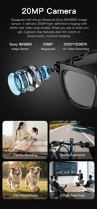 Lunettes Intelligentes OEM avec IA M10A, Caméra HD 2000W, Batterie 340mAh, Traduction, Assistant Vocal, Lunettes Connectées - Product Image 4