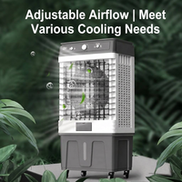 GIMEFAN Refroidisseur d'air évaporatif mobile 240W, ventilateur de refroidissement à eau portable, industriel pour l'usine, l'entrepôt, l'atelier
