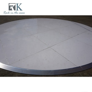 Plataforma de aluminio moderna, redonda y blanca para pista de baile, para decoración de bodas y eventos. - Product Image 5