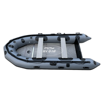 Bateau de pêche de ponton gonflable de PVC de plancher en aluminium de 380cm
