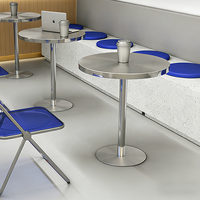 Modernes Casual-Restaurant-Möbelset, einschließlich Esstische, Klappstühle und Doppelhocker