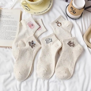 Women's Teddy Bear <b>Pattern</b> Ankle Socks Cotton Breathable Sweat Absorbing Casual Socks Spring Summer Style - Product Image 4