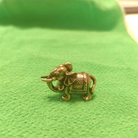 1 Buah Patung Gajah Kuningan Mini Hadiah Miniatur Ruang Tamu Kekayaan dan Keberuntungan Dekorasi Rumah