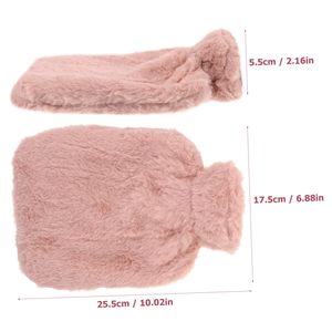 Funda de Botella de Agua Caliente de Piel Sintética Afelpada Premium para Invierno con Bolsillo para las Manos, Venta al por Mayor - Product Image 3
