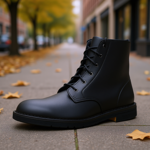 Botas de tobillo Clarks Desert Mali para mujer, de cuero negro, con cordones, resistentes al agua, suela de goma plana, talla 13 - Product Image 2