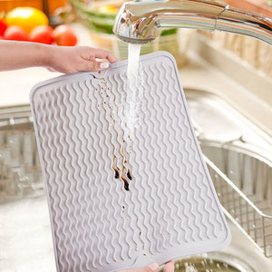 Tappetino <span class=keywords><strong>per</strong></span> asciugare i piatti in Silicone tappetino <span class=keywords><strong>per</strong></span> scolapiatti grande pieghevole | - Product Image 5