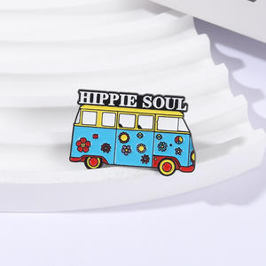 Broches en émail fantaisie à motifs floraux, style <span class=keywords><strong>hippie</strong></span>, pour chapeaux, sacs à dos, revers de veste, bijoux amusants - Product Image 3