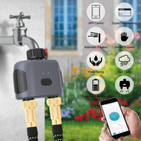 Katup Air Timer Mekanis Dual-Path Pintar dengan Remote Control Tahan Air IP55 Pengaturan 6 Jam Daya Tahan Baterai 6 Bulan