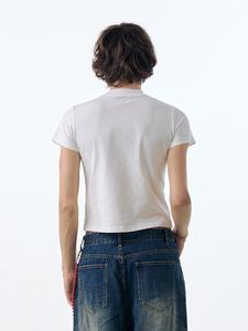 Camiseta Corta Informal Vintage Personalizada Directo de Fábrica, Ajustada, 100% Algodón, con Estampado de Letras, Transpirable, para Hombre - Product Image 6