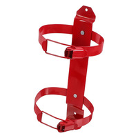Support d'extincteur en acier inoxydable rouge, flexible, durable, recyclable, installation facile, capacité de charge 10-50 kN, multi-scénarios