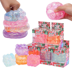 Nouveau jouet anti-stress transfrontalier en caoutchouc thermoplastique de maltose, en forme de cube, avec poudre dorée, compressible et rebondissant, en boîte, pour la gestion des tensions - Product Image 4