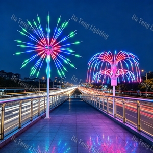 Grand motif lumineux de feux d'artifice de Noël pour les places commerciales, les parcs à thème et les installations de festivals en plein air - Product Image 5