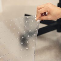 Hochwertige 2,2mm fusselfreie Teppich-Bodenmatte aus PVC für Bürostühle und Computertische mit genieteter, verlängerter Kante
