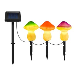 Luces Solares con Forma de Hongo LED para Decoración de Jardín y Caminos, Resistentes al Agua, Portátiles, Alimentadas por Energía Solar, Paquete de 3 - Product Image 5