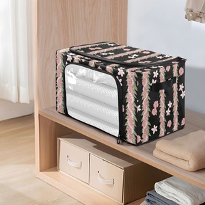 Collapsible Custom Print Hawaii Lei Floral Foldable Under-Bed Storage Baskets Organiser Storage <b>Boxes</b> for <b>Clothes</b> Toy - Product Image 5