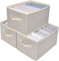 Boîte de rangement pliable pour étagères, bacs de rangement de placard en tissu boîte Cube avec poignées organisateur de rangement de jouets pour vêtements