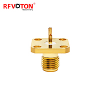 Connecteurs coaxiaux coaxiaux RF 50 ohms SMA Edge SMA femelle Jack Socket 4 trous bride montage sur panneau Chasis connecteur