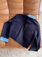 Damen Strickjacke Büro-Lady Stilvolle Elegante Farbblock-Imitation Zweiteiliger Knopf-Mantel Gesteppter Plissierter Kragen Vielseitig Schmal Geschnitten