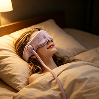 Masseur oculaire chauffant rechargeable avec pression d'air, masque intelligent pour les yeux, pour les yeux gonflés et les cernes, arrêt automatique après 15 minutes, aide au sommeil