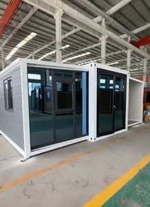 Maison modulaire extensible en acier galvanisé haute résistance, maison-conteneur carrée <span class=keywords><strong>pour</strong></span> bureau, entrepôt - Product Image 2